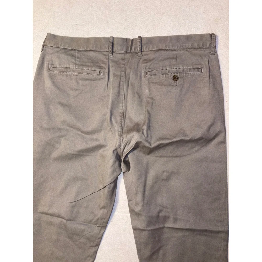 J Crew Flex Straight Fit Chino Pants Gray Mens W36 L30‎ Cotton Blend